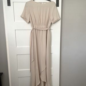 Roolee Taylor Jane Wrap Maxi Dress, cream color